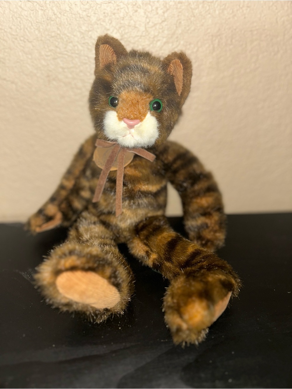Russ Berrie Tabatha Kitty Cat Kitten Brown Plush Stuffed Animal Tabby Vintage